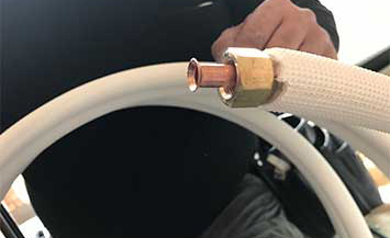 フレア加工後の配管